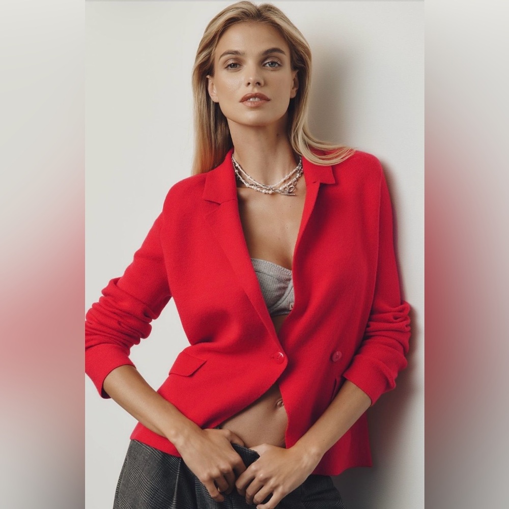 Anthropologie Maeve Knit Blazer Small NWT